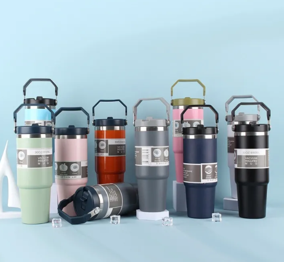900ML Insulated Cup Tumbler Thermo Water Bottle